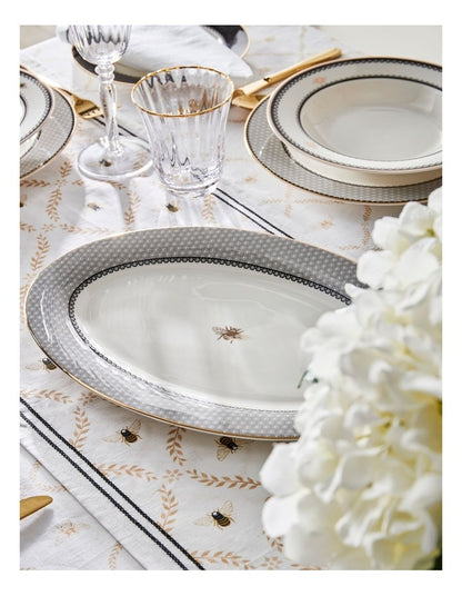 Honey Bee Oval Platter 35.7cm