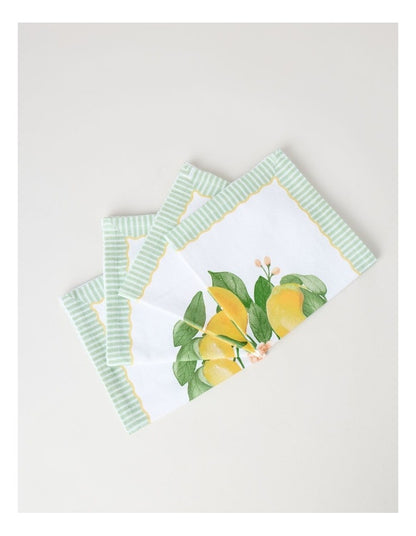 Lemon Napkin Set of 4 40 x 40cm