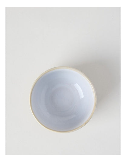 Esperance Rice Bowl 12cm with White and Sand Wiped Edge