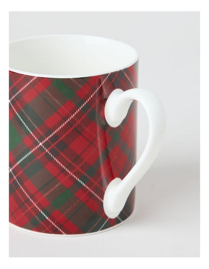 Heirloom Christmas Tartan Mug Set of 2 in Red