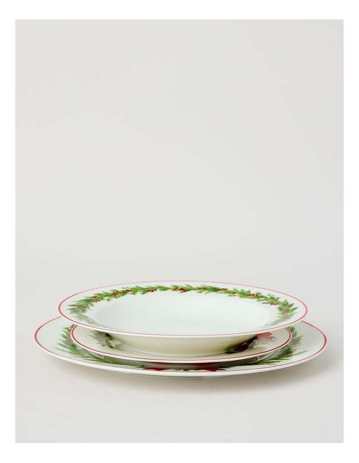 Heirloom Christmas Wreath 12pc Dinner Set