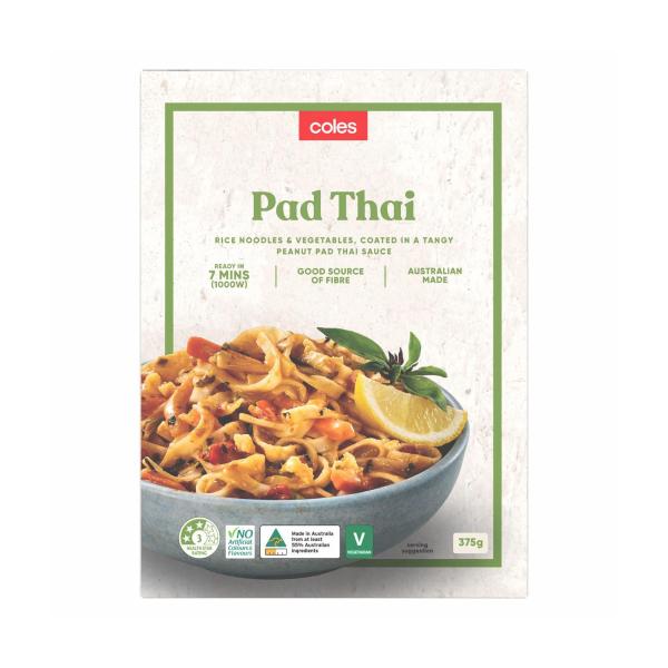 COLES VEG PAD THAI 375G