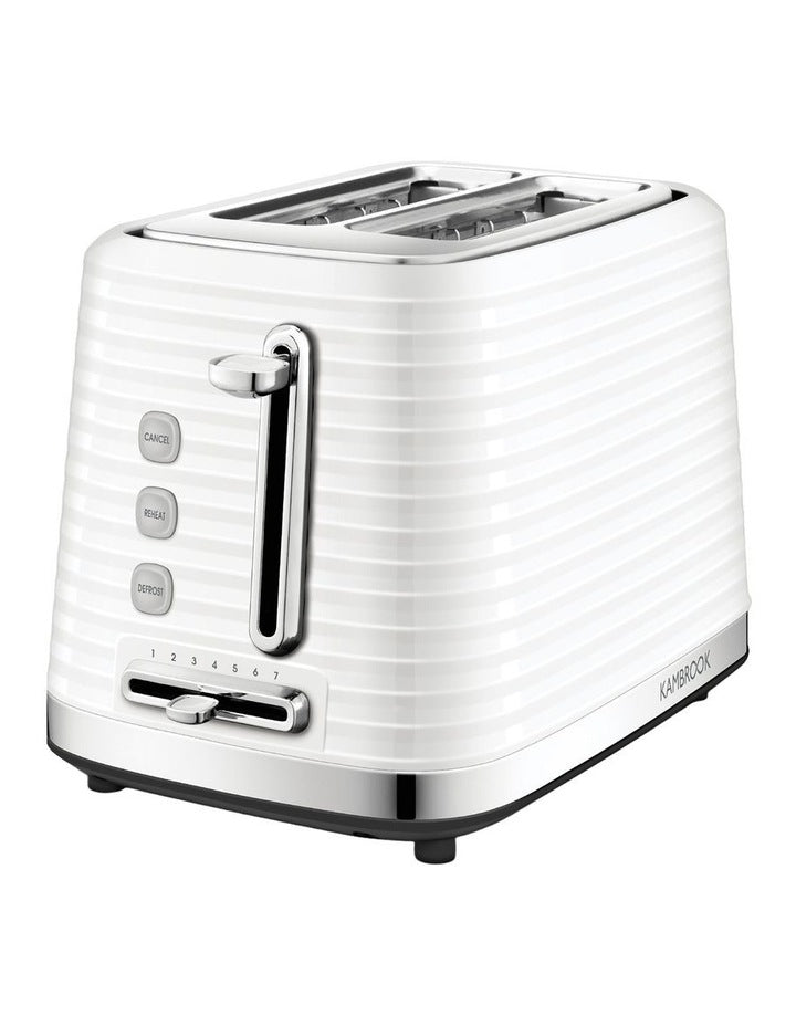 Textured 2 Slice Toaster KTA220WHT2IAN1 in White