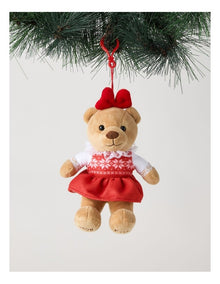 Heirloom Evie 2026 Charity Bear Fabric Hanging Plush in Red: 13cm