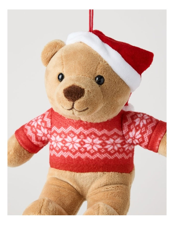 Heirloom Ethan 2026 Charity Bear Fabric Hanging Plush in Red: 13cm