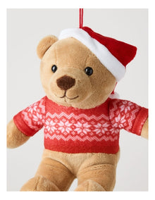 Heirloom Ethan 2026 Charity Bear Fabric Hanging Plush in Red: 13cm