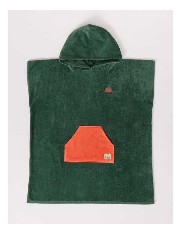 Hooded Towel in Green