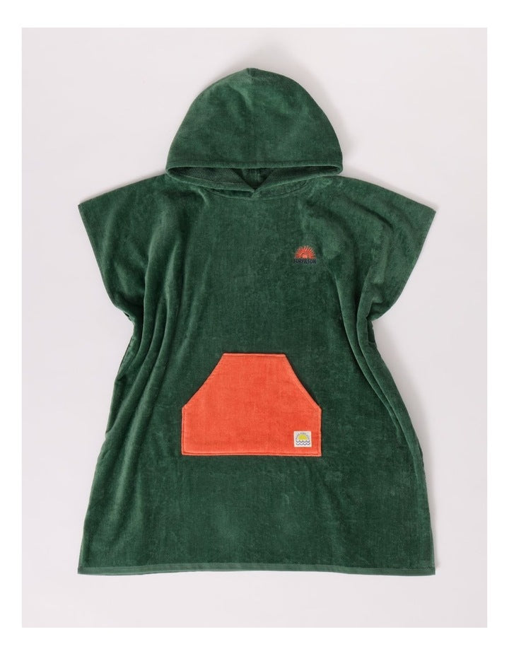 Hooded Towel in Green