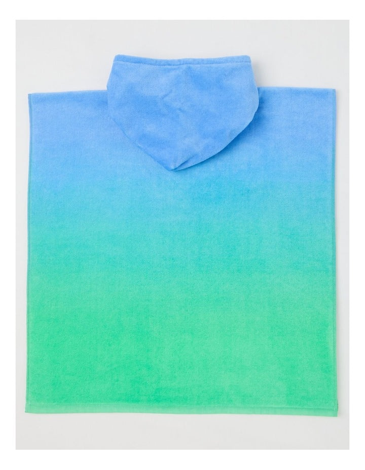 Ombre Hooded Towel in Blue
