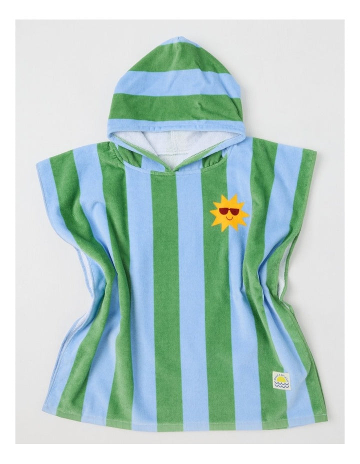 Stripe Hooded Towel in Blue