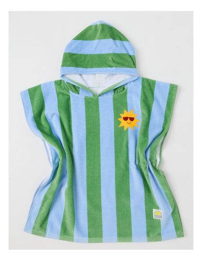 Stripe Hooded Towel in Blue
