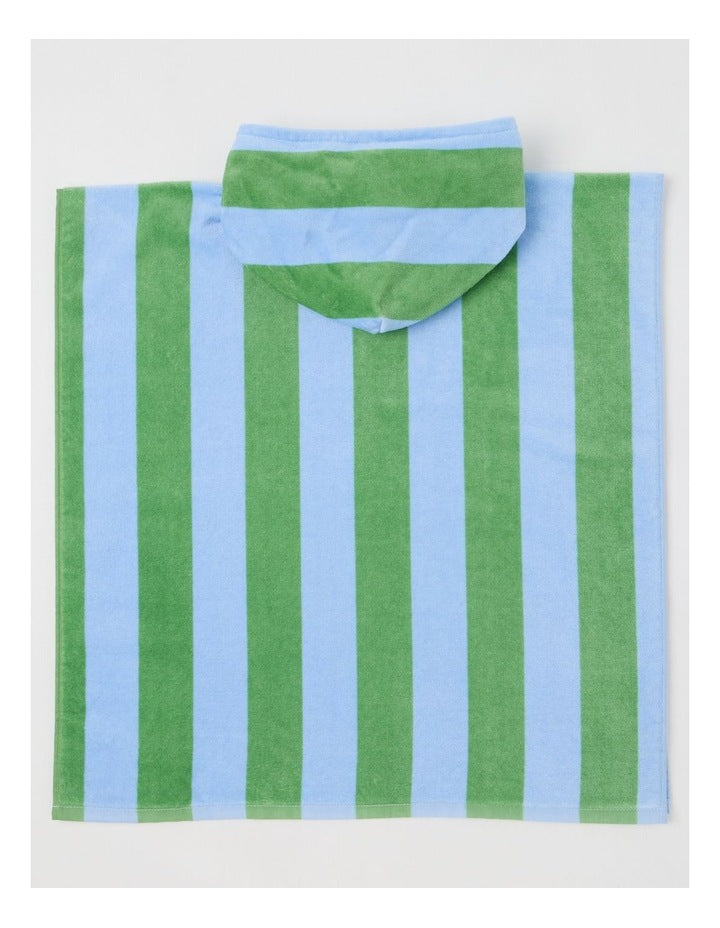 Stripe Hooded Towel in Blue