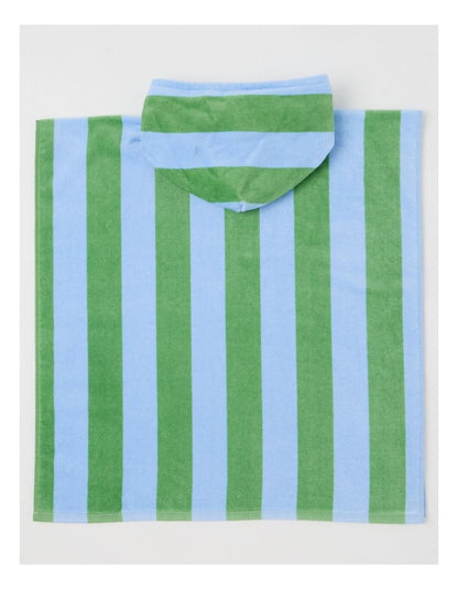 Stripe Hooded Towel in Blue