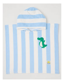 Stripe Hooded Towel in Blue
