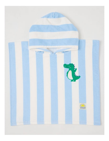 Stripe Hooded Towel in Blue