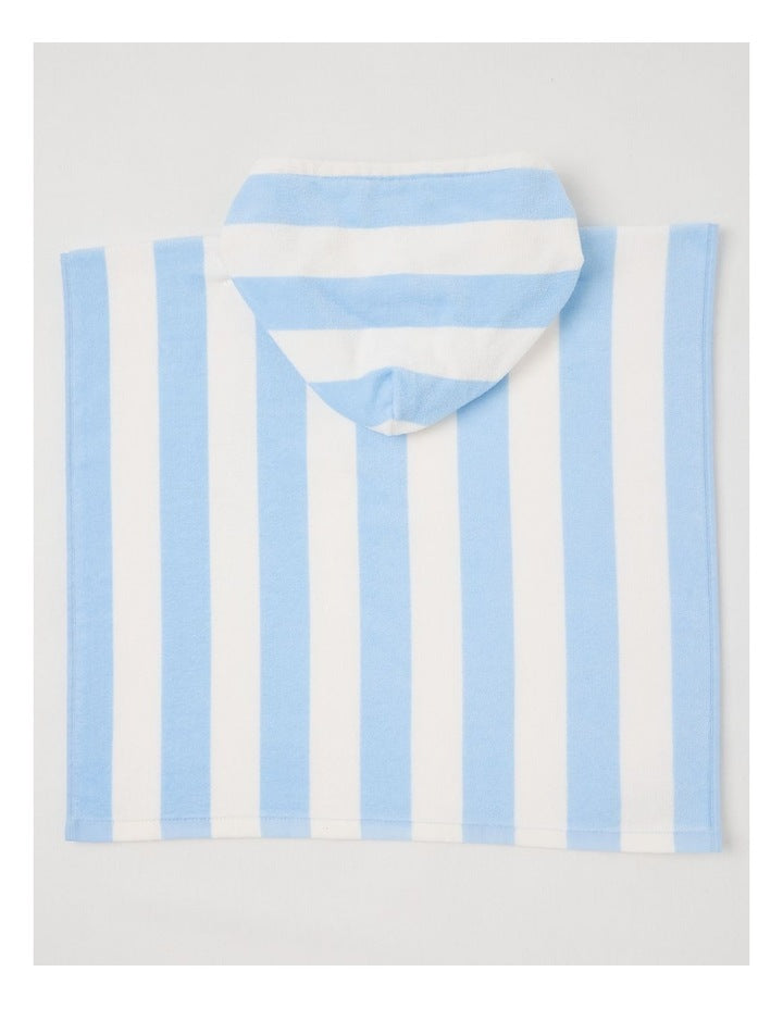 Stripe Hooded Towel in Blue