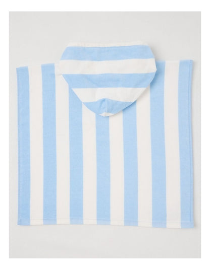 Stripe Hooded Towel in Blue