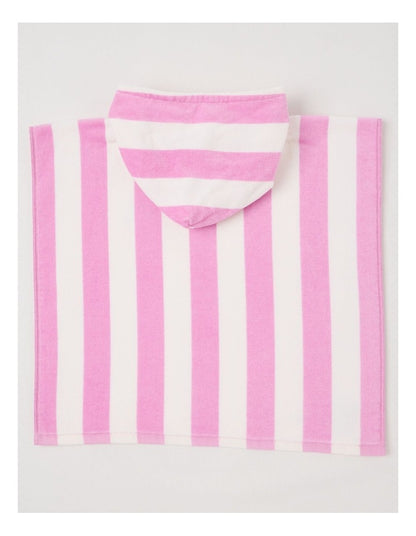 Strawberry Hooded Towel in Pink