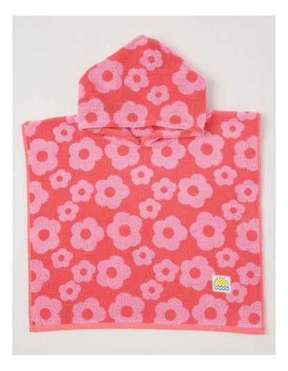 Daisy Hooded Towel in Pink