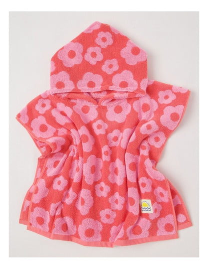 Daisy Hooded Towel in Pink