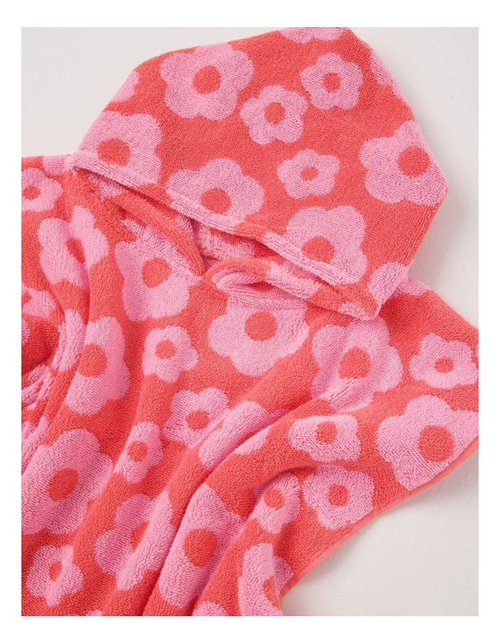 Daisy Hooded Towel in Pink