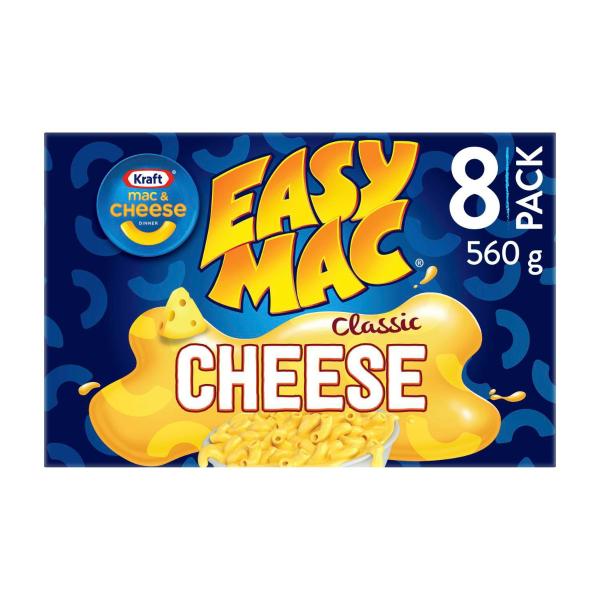 KRAFT EASY MAC & CHEESE CLASSIC CHEESE PASTA MACARONI NOODLES 560G