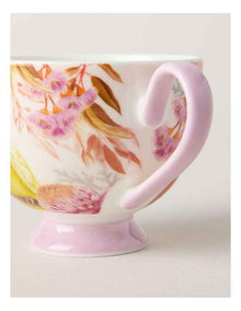 Lauren Stringini Footed Tea Cup & Saucer in Pearl