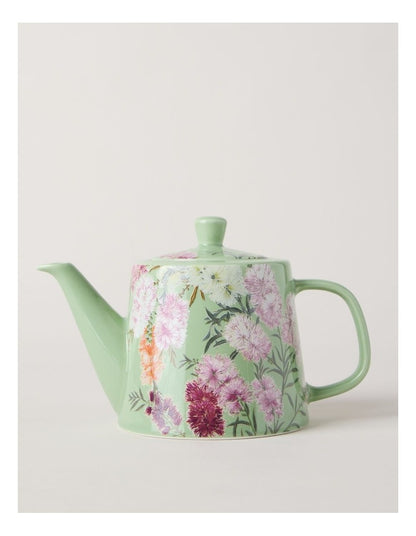 Lauren Stringini Bottlebrush Teapot in Green