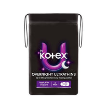 U BY KOTEX ULTRATHINS LONG OVERNIGHT PADS WITH WINGS 8 PACK.