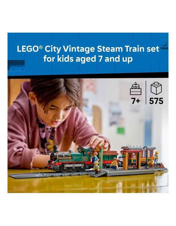 City Vintage Steam Train Building Set 60511