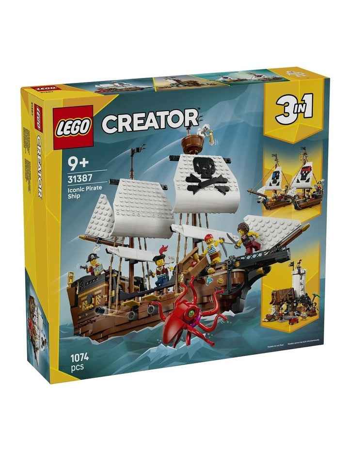 3 in 1 Iconic Creator Pirate Ship Building Toy 31387