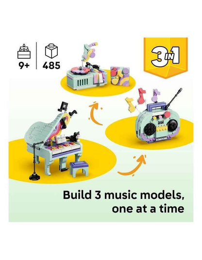 3 in 1 Music Decor Piano With Cat Creator Building Set 31392