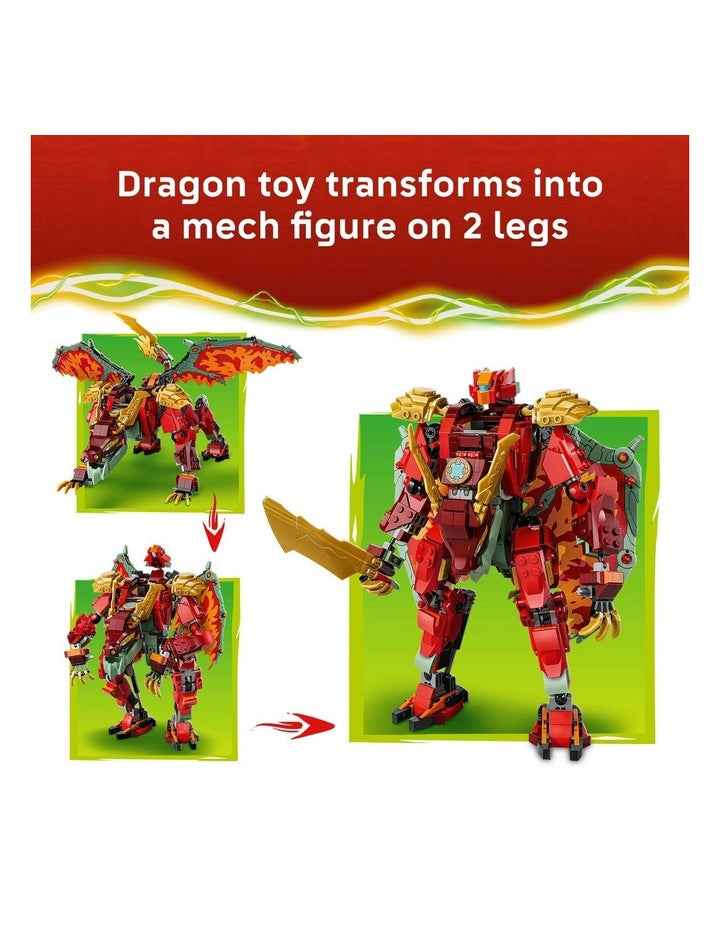 Wyldfyre's Transforming Dragon Mech Ninjago Building Set 71868