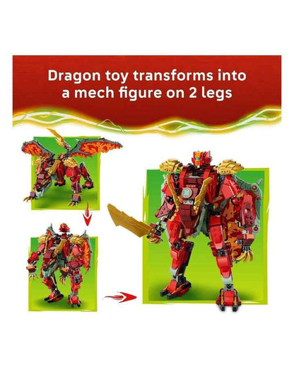Wyldfyre's Transforming Dragon Mech Ninjago Building Set 71868