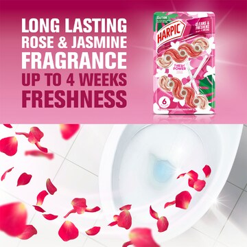 Harpic Fresh Power Rose Caged Toilet Cleaner Block 2 pack