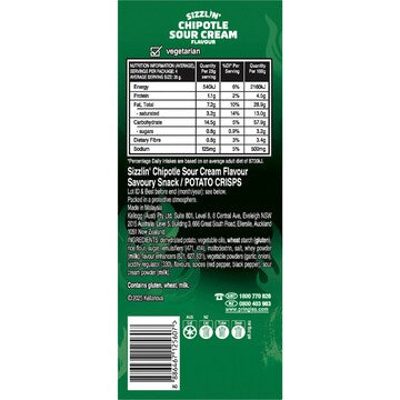Pringles Chipotle Sour Cream Flavour Stacked Potato Chips 118g