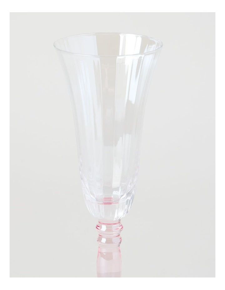 Maisie Champagne Glass Set of 4 150ml in Pink