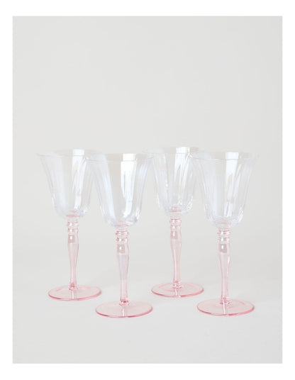 Maisie Wine Glass Set of 4 260ml in Pink