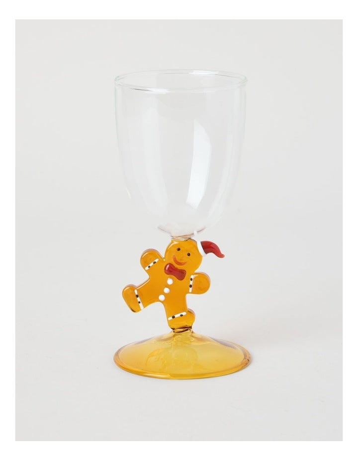 Joy Wine Glass Gingerbread Set of 2 260ml in Amber