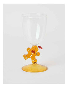 Joy Wine Glass Gingerbread Set of 2 260ml in Amber