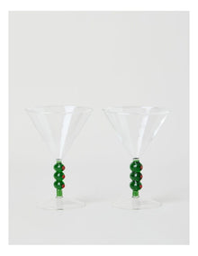 Olive Martini Glass Set of 2 220ml in Clear