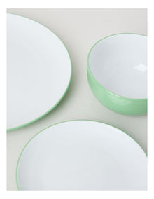 Two Tone 12pc Dinner Set in Green
