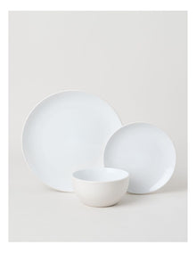 Two Tone 12pc Dinner Set in Cloud