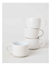 Two Tone Set of 4 Mugs in Cloud