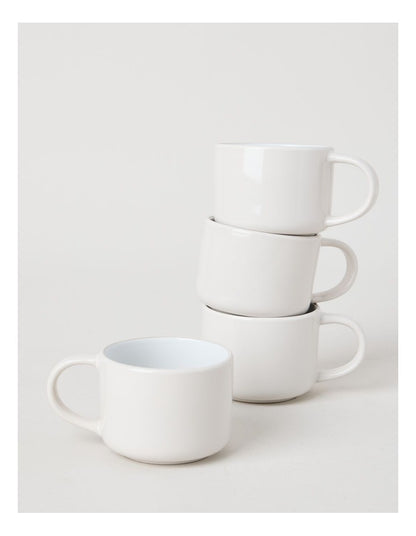 Two Tone Set of 4 Mugs in Cloud