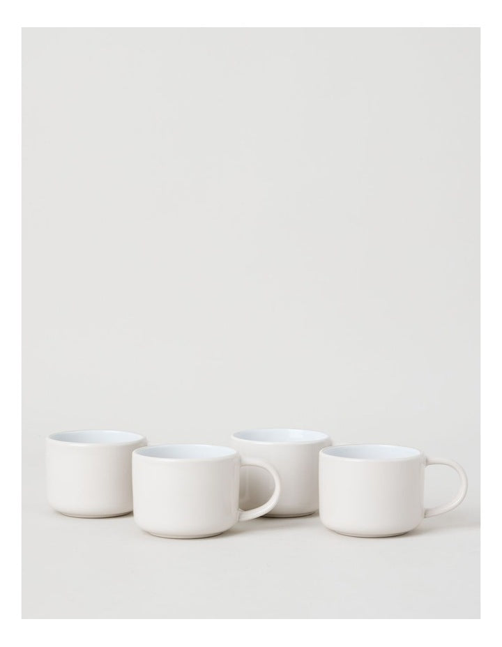 Two Tone Set of 4 Mugs in Cloud