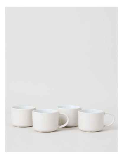 Two Tone Set of 4 Mugs in Cloud