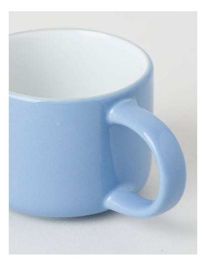 Two Tone Set of 4 Mugs in Blue