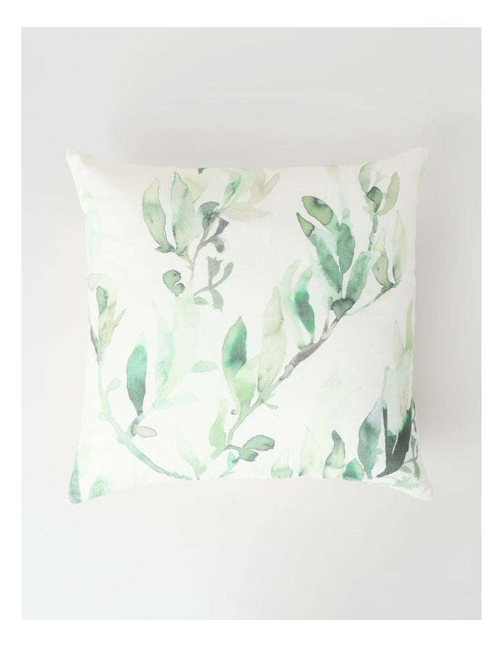 Warburton Cushion in Green Native Leaf Print