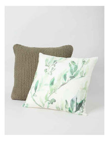 Warburton Cushion in Green Native Leaf Print